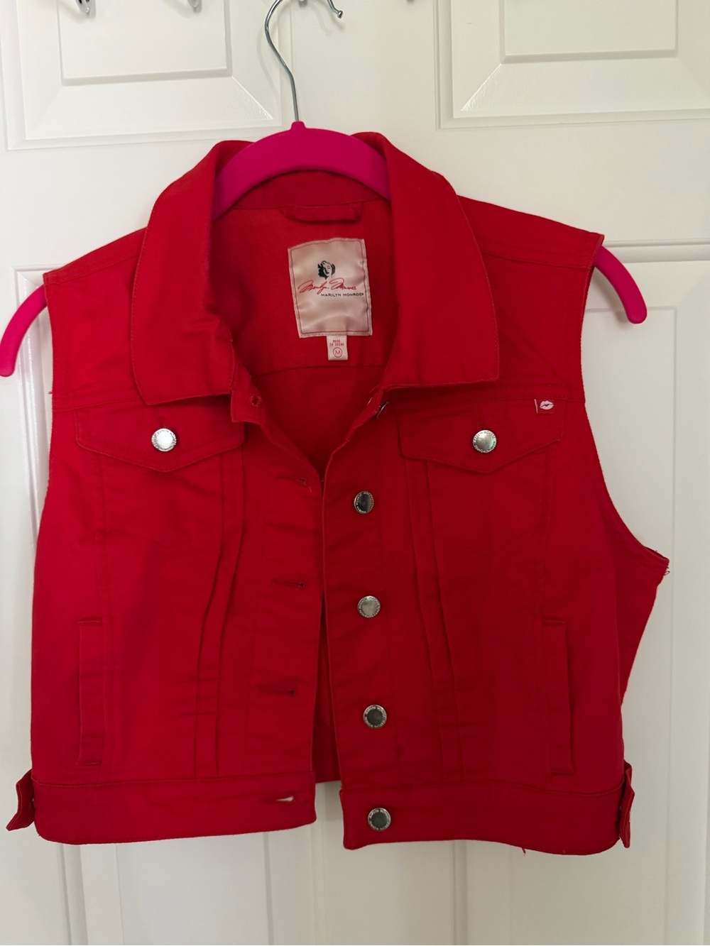 Marilyn Monroe Red Denim Vest